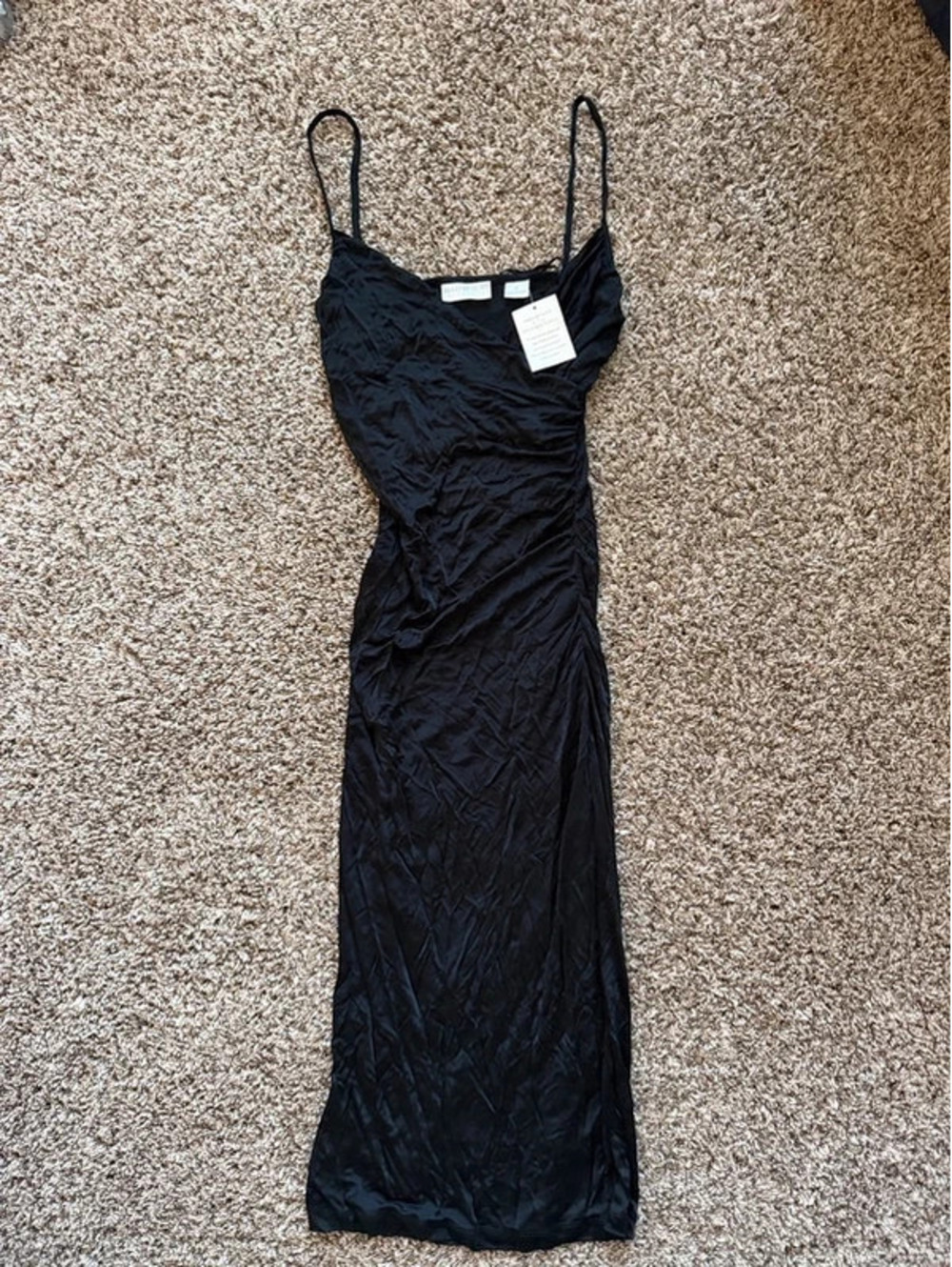 Vintage Hugo buscati black maxi goth dress nwt 4 small